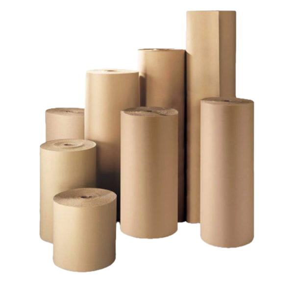 Large roll of corrugated paper